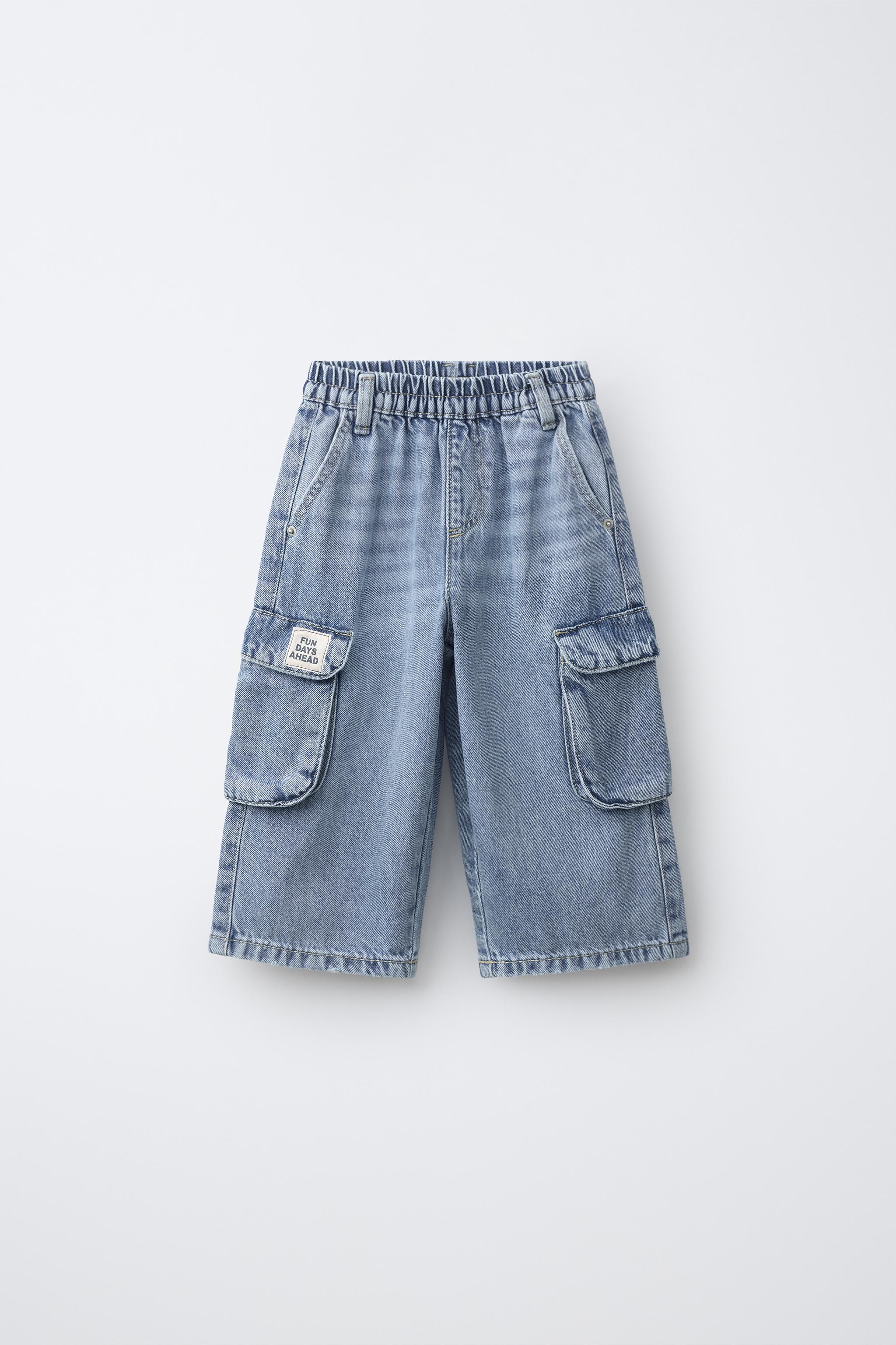 CARGO BALLOON JEANS WITH LABEL